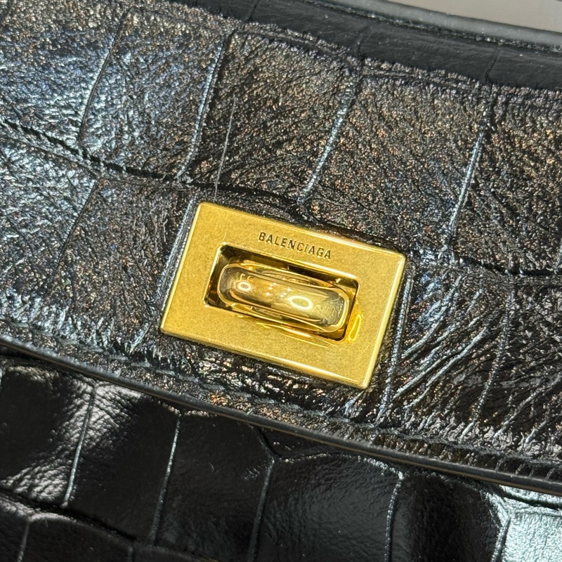 Balenciaga Rodeo 鱷魚壓紋小號 🩶🖤-1