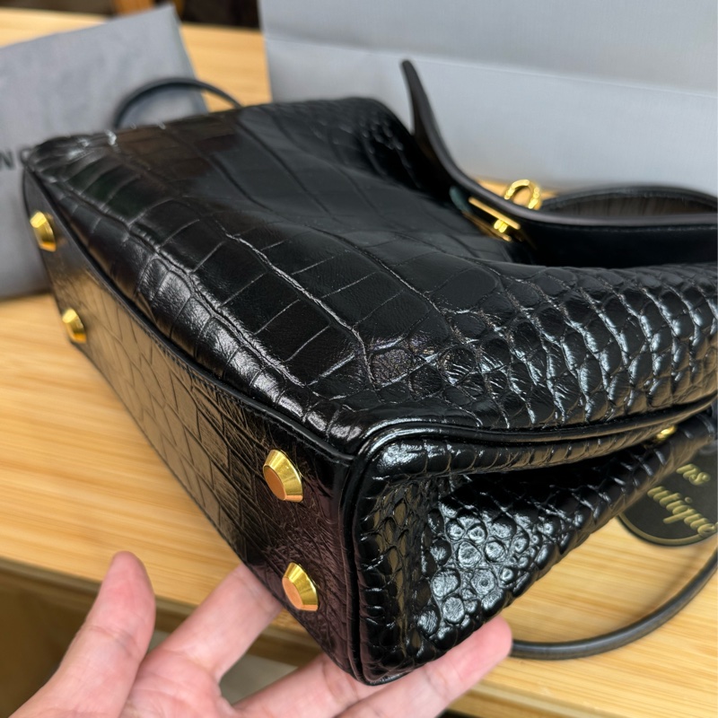 Balenciaga Rodeo 鱷魚壓紋小號 🩶🖤-5