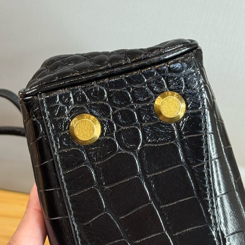 Balenciaga Rodeo 鱷魚壓紋小號 🩶🖤-7