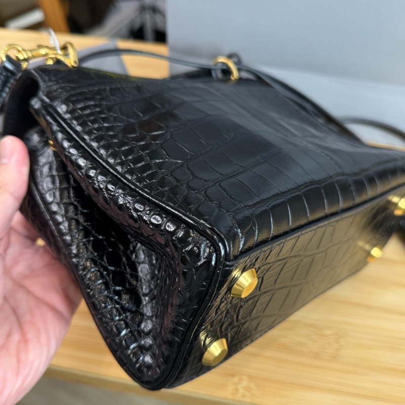 Balenciaga Rodeo 鱷魚壓紋小號 🩶🖤-10