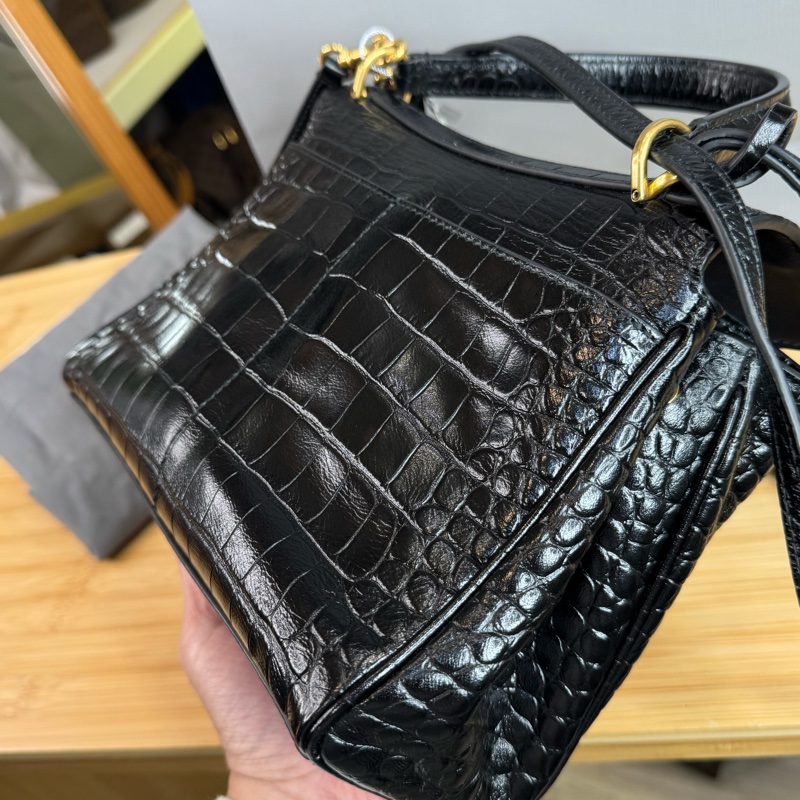 Balenciaga Rodeo 鱷魚壓紋小號 🩶🖤-11