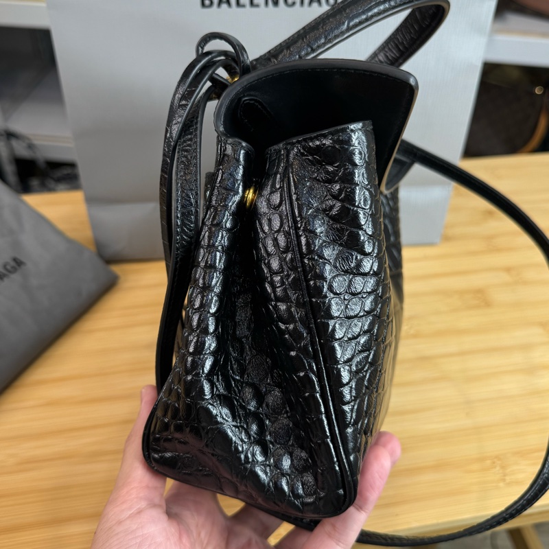 Balenciaga Rodeo 鱷魚壓紋小號 🩶🖤-14
