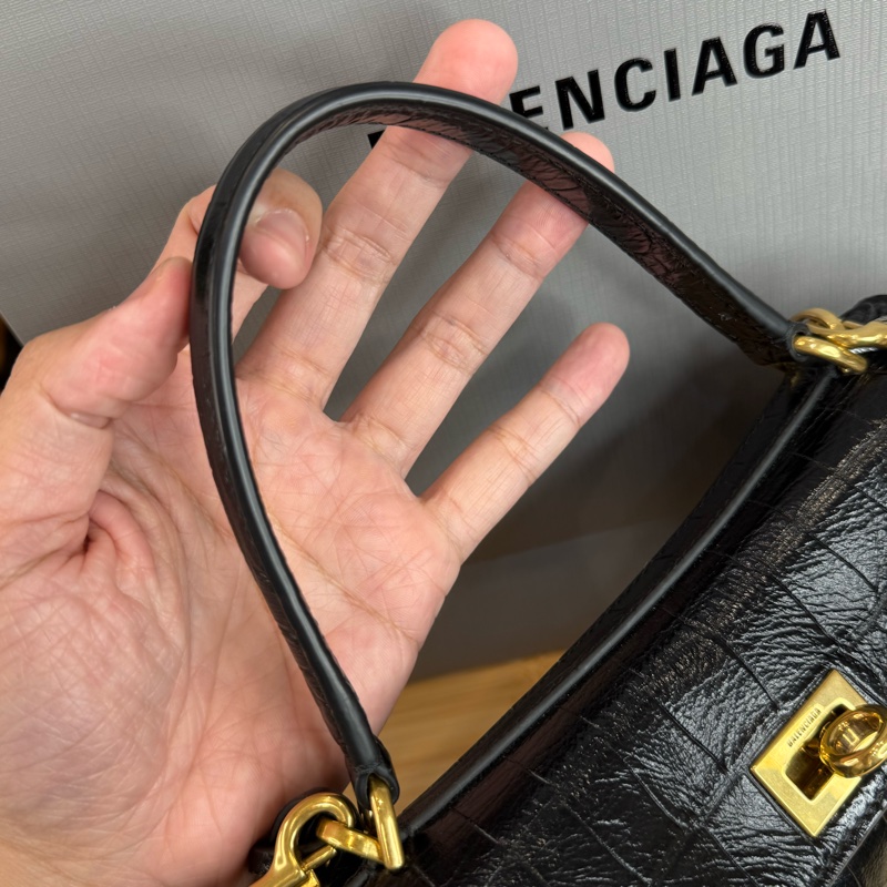 Balenciaga Rodeo 鱷魚壓紋小號 🩶🖤-17