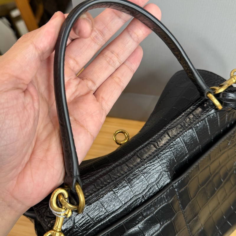 Balenciaga Rodeo 鱷魚壓紋小號 🩶🖤-18