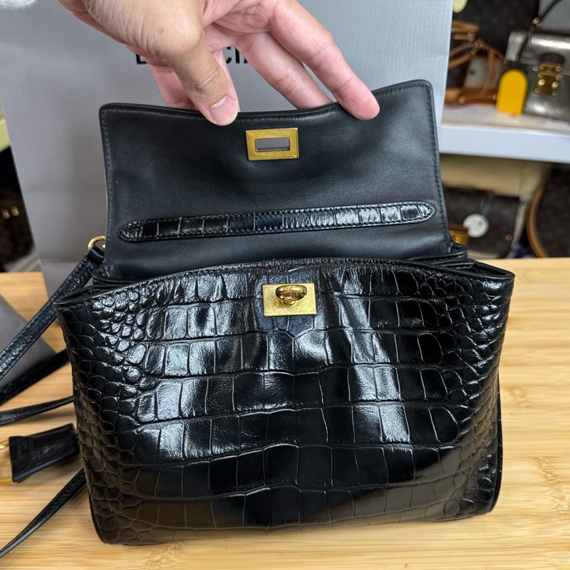 Balenciaga Rodeo 鱷魚壓紋小號 🩶🖤-20