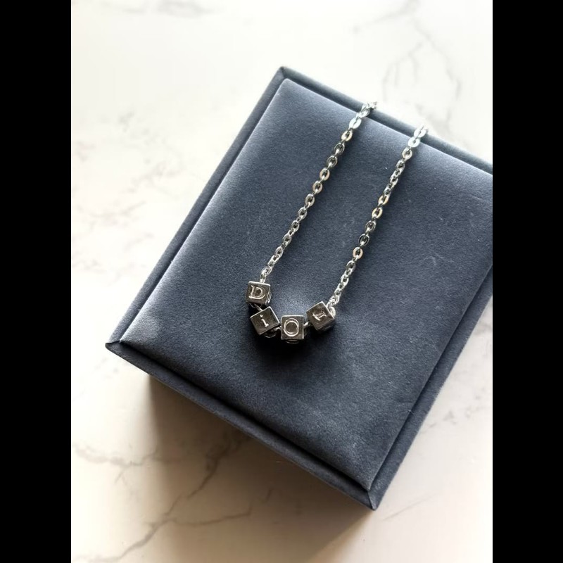 【LA LUNE】中古Dior 銀色小立方復古手鏈 手鐲 首飾飾品 禮物 二手 古董配件-7