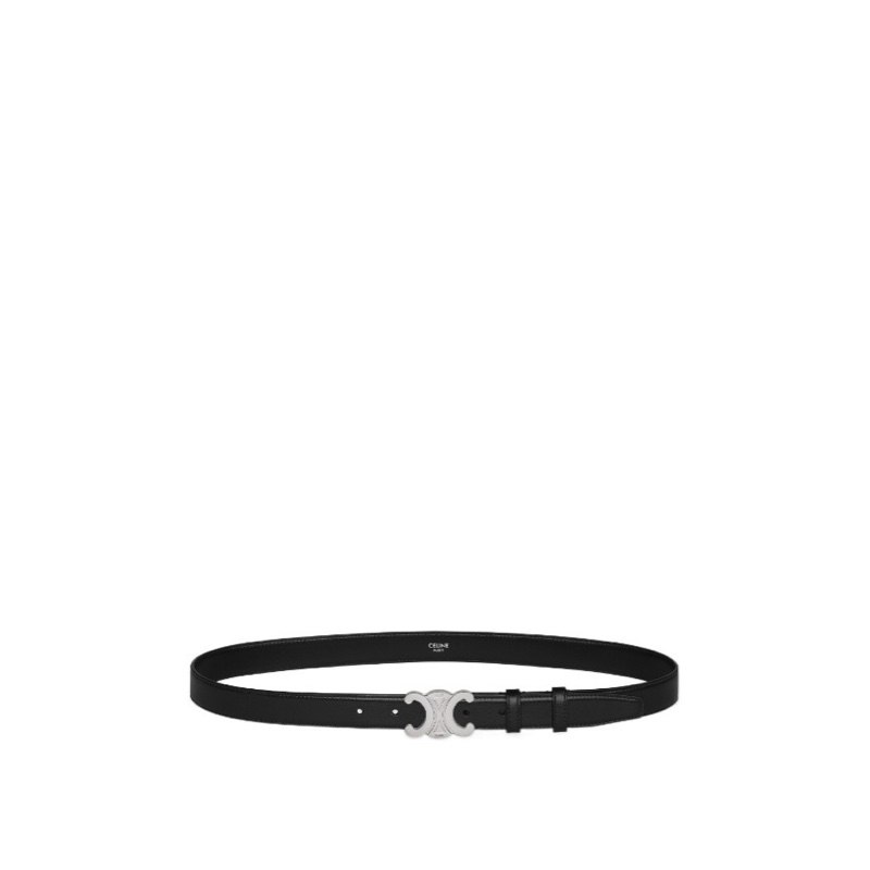 Celine 女士 中號 Triomphe Taurillon 皮革腰帶65 70 75 80 85 90 95 100碼2.5cm-0