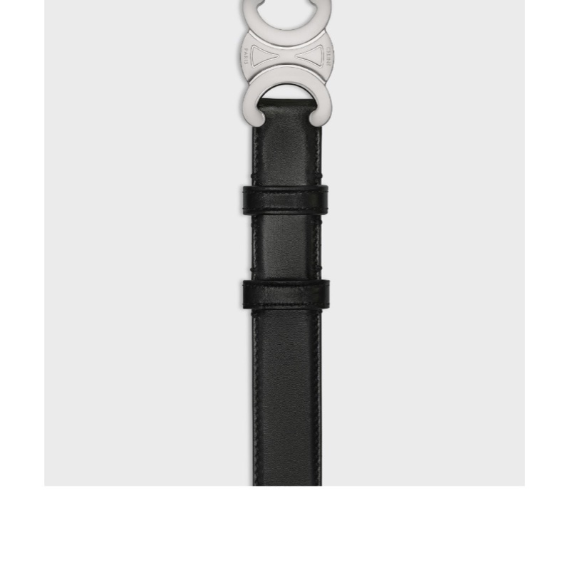 Celine 女士 中號 Triomphe Taurillon 皮革腰帶65 70 75 80 85 90 95 100碼2.5cm-4