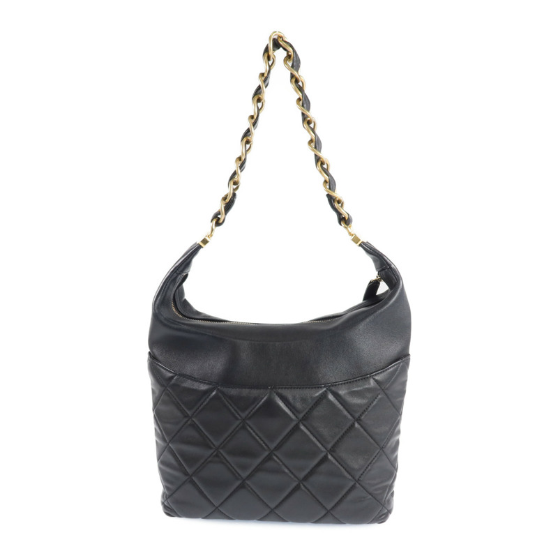 CHANEL 牛皮皮革Chain Shoulder Bag金扣鏈帶肩背袋-2