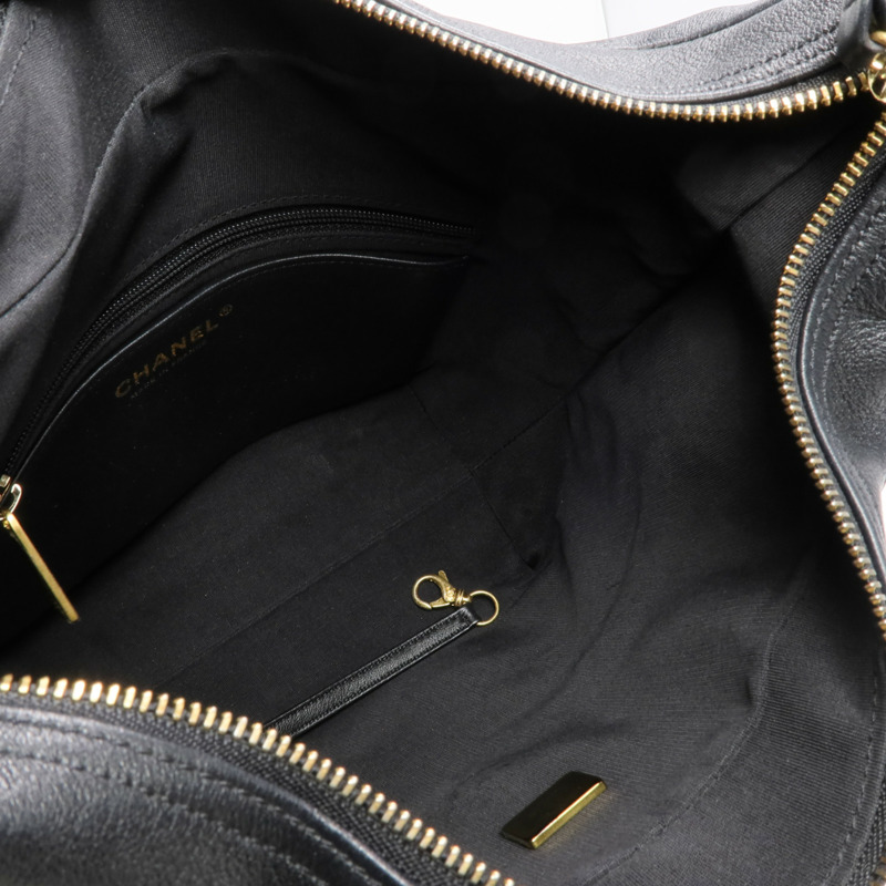 CHANEL 牛皮皮革Chain Shoulder Bag金扣鏈帶肩背袋-4