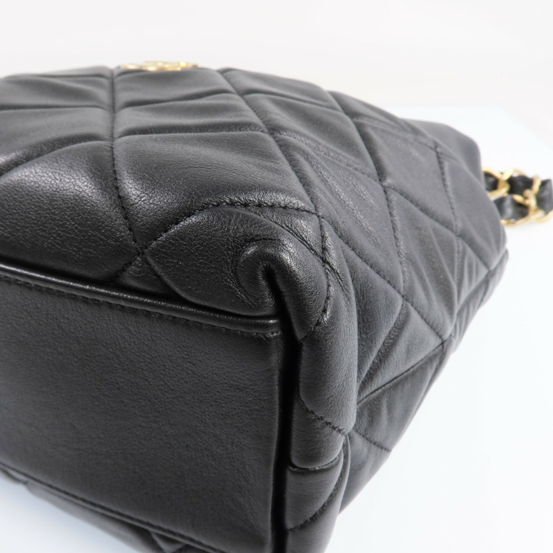 CHANEL 牛皮皮革Chain Shoulder Bag金扣鏈帶肩背袋-9