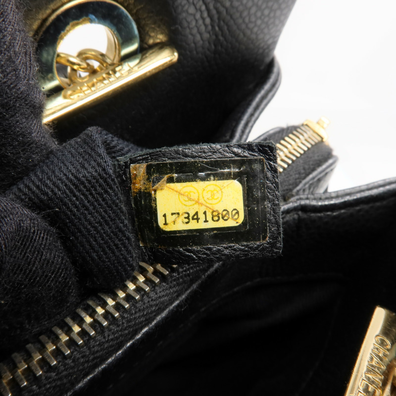 CHANEL 牛皮皮革Tote Bag金扣手挽袋-6