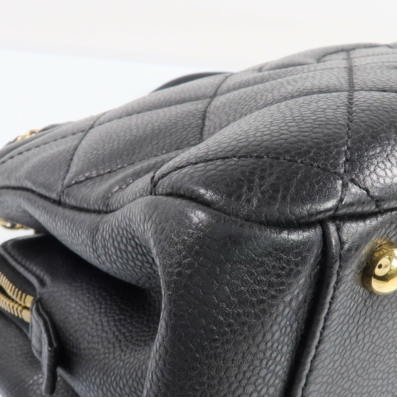 CHANEL 牛皮皮革Tote Bag金扣手挽袋-9