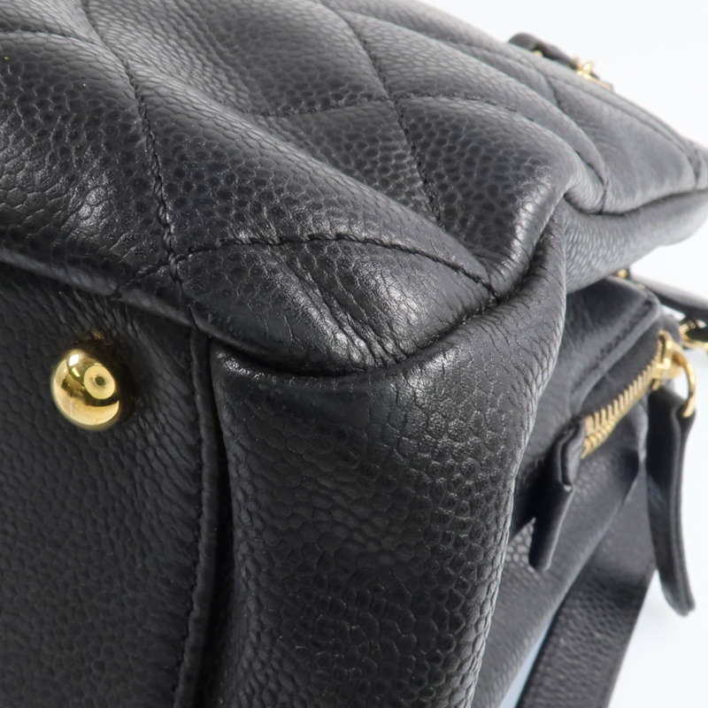 CHANEL 牛皮皮革Tote Bag金扣手挽袋-10