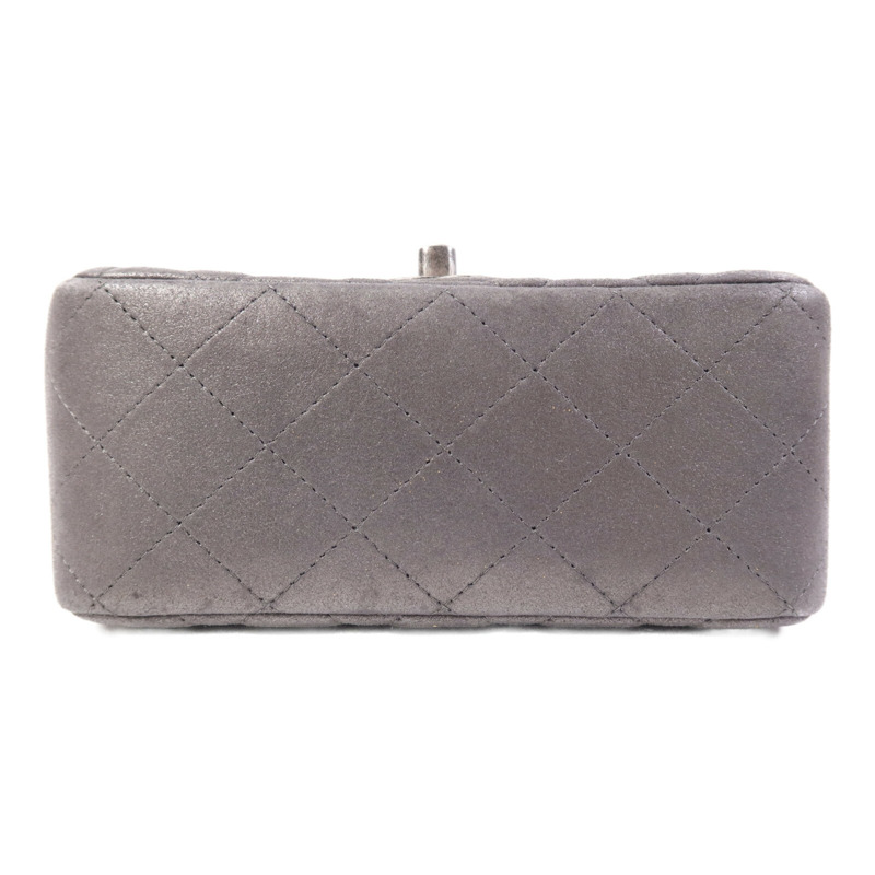 CHANEL 牛皮皮革Mini Classic 17銀扣鏈帶肩背袋-3