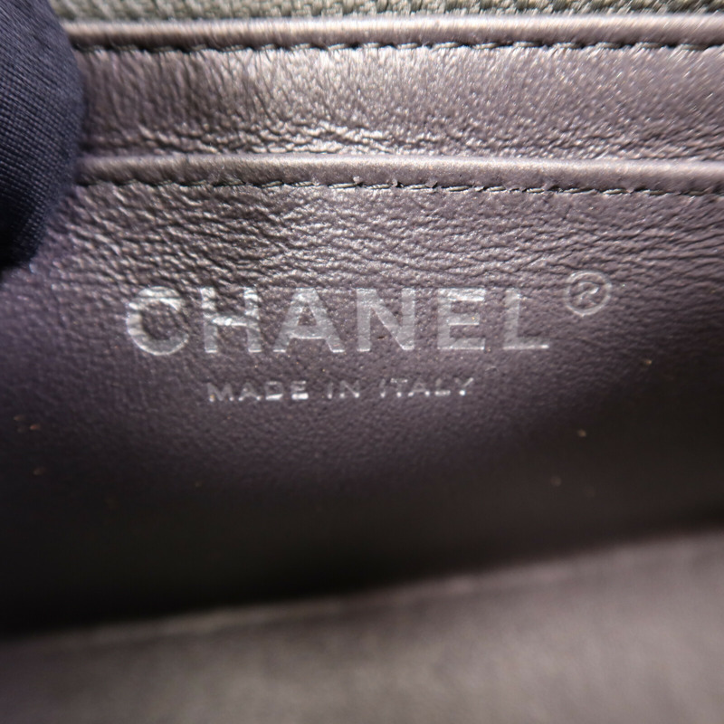 CHANEL 牛皮皮革Mini Classic 17銀扣鏈帶肩背袋-5