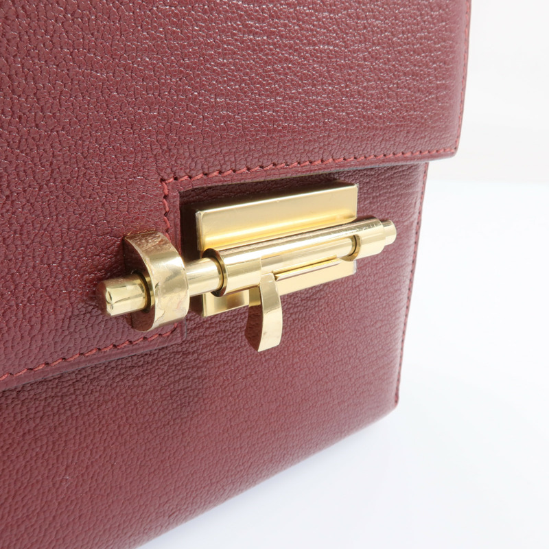 HERMES Chevre皮革Mini Verrou金扣鏈帶肩背袋Rough H-14