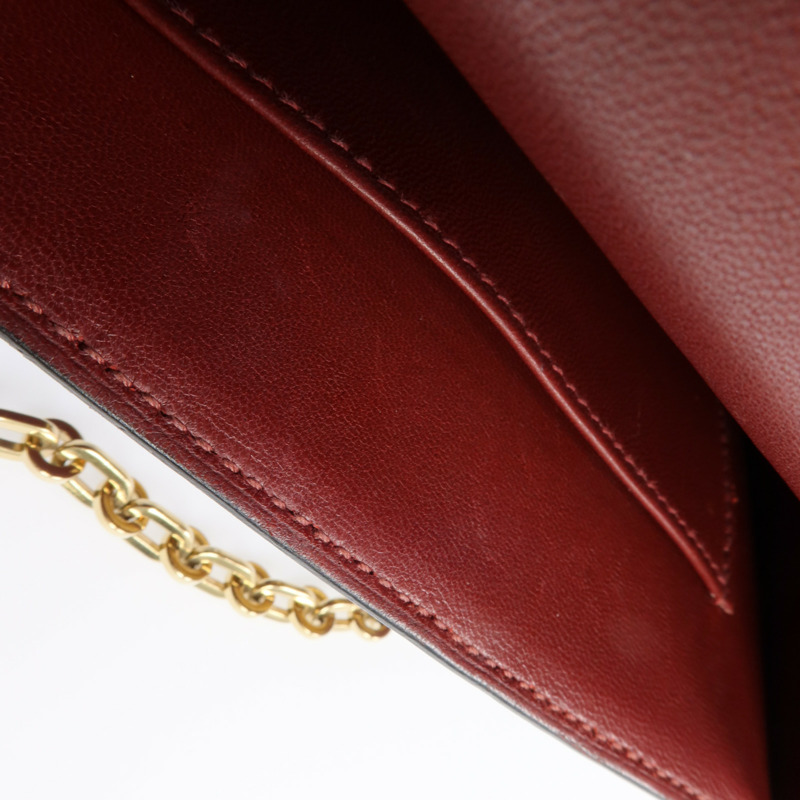 HERMES Chevre皮革Mini Verrou金扣鏈帶肩背袋Rough H-17