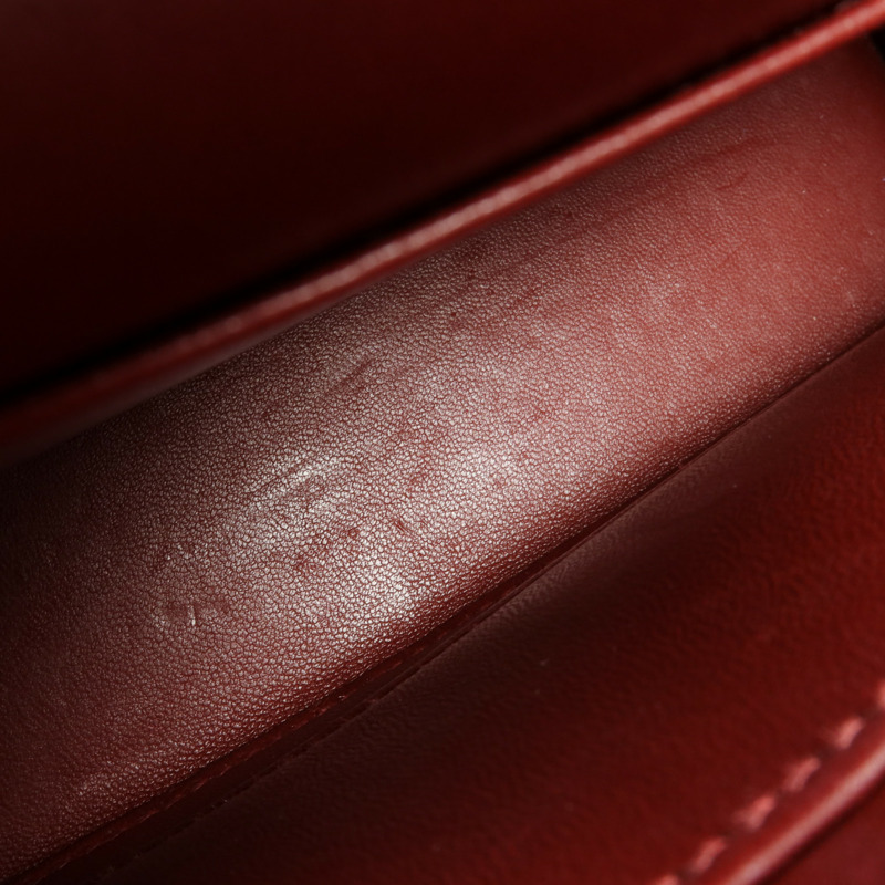 HERMES Chevre皮革Mini Verrou金扣鏈帶肩背袋Rough H-18