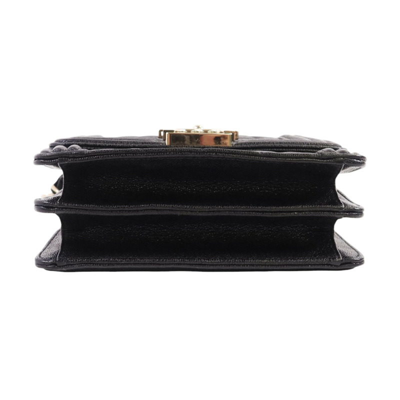 CHANEL 牛皮皮革Boy金扣鏈帶肩背袋-3