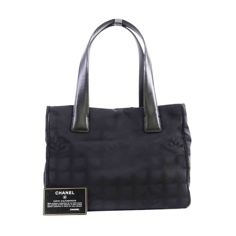 CHANEL 尼龍Tote Bag金扣手挽袋-9