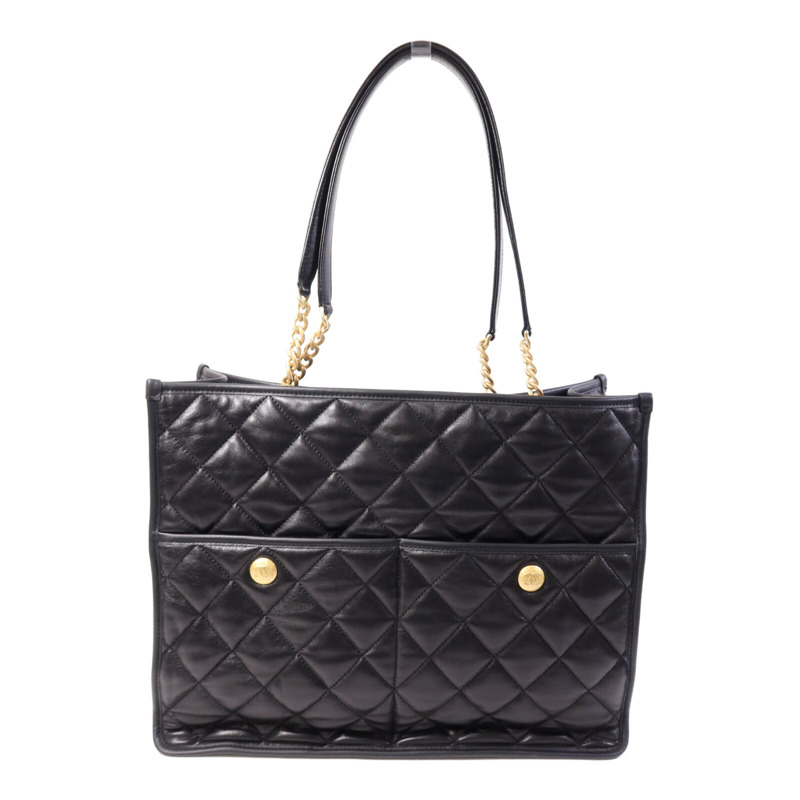 CHANEL 羊皮皮革Tote Bag金扣手挽袋-1