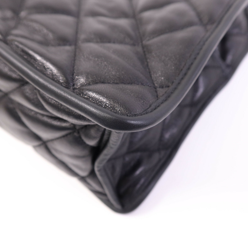 CHANEL 羊皮皮革Tote Bag金扣手挽袋-10