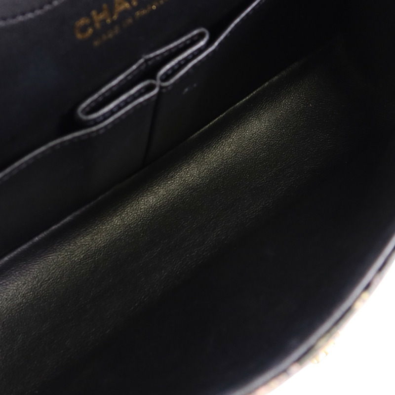 CHANEL 牛皮皮革2.55 Graffiti Reissue金扣鏈帶肩背袋-4