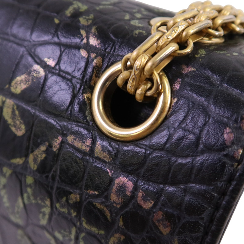 CHANEL 牛皮皮革2.55 Graffiti Reissue金扣鏈帶肩背袋-19