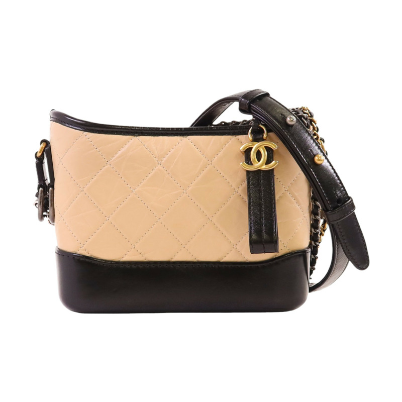 CHANEL 牛皮皮革Gabrielle Small金扣鏈帶肩背袋-0