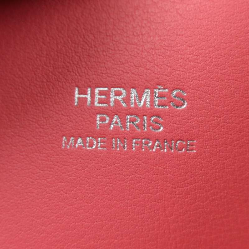 HERMES Swift皮革Bolide 27銀扣手挽肩背兩用袋Rose Azalee-5