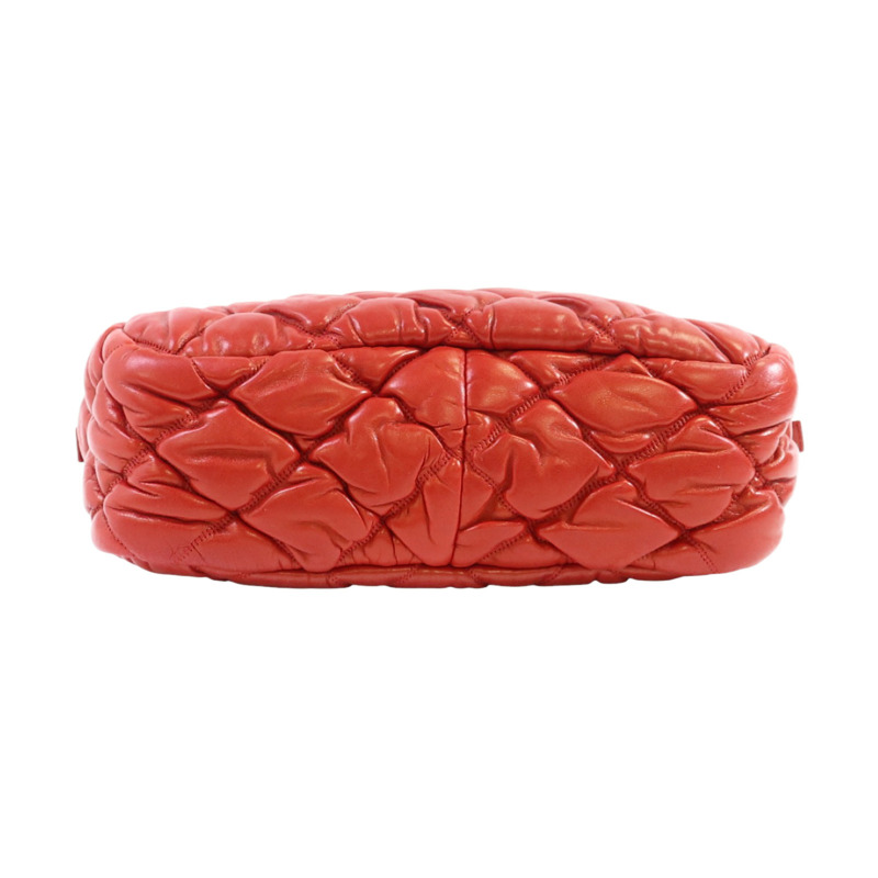 CHANEL 羊皮皮革Chain Shoulder銀扣鏈帶肩背袋-3