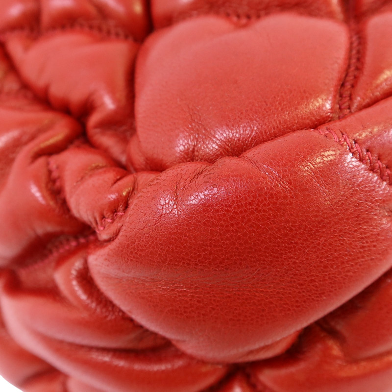 CHANEL 羊皮皮革Chain Shoulder銀扣鏈帶肩背袋-12