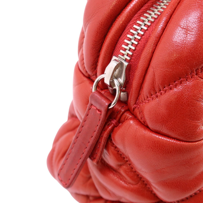 CHANEL 羊皮皮革Chain Shoulder銀扣鏈帶肩背袋-15