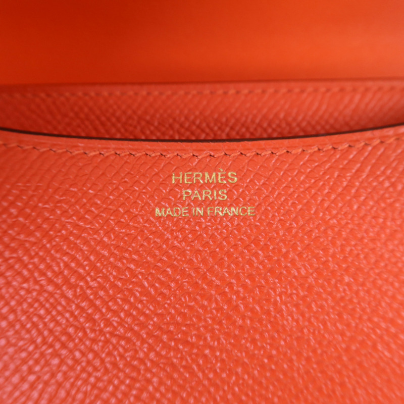 HERMES Epsom皮革Constance Mini金扣肩背袋-6