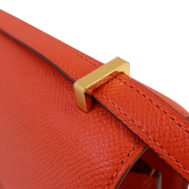 HERMES Epsom皮革Constance Mini金扣肩背袋-7