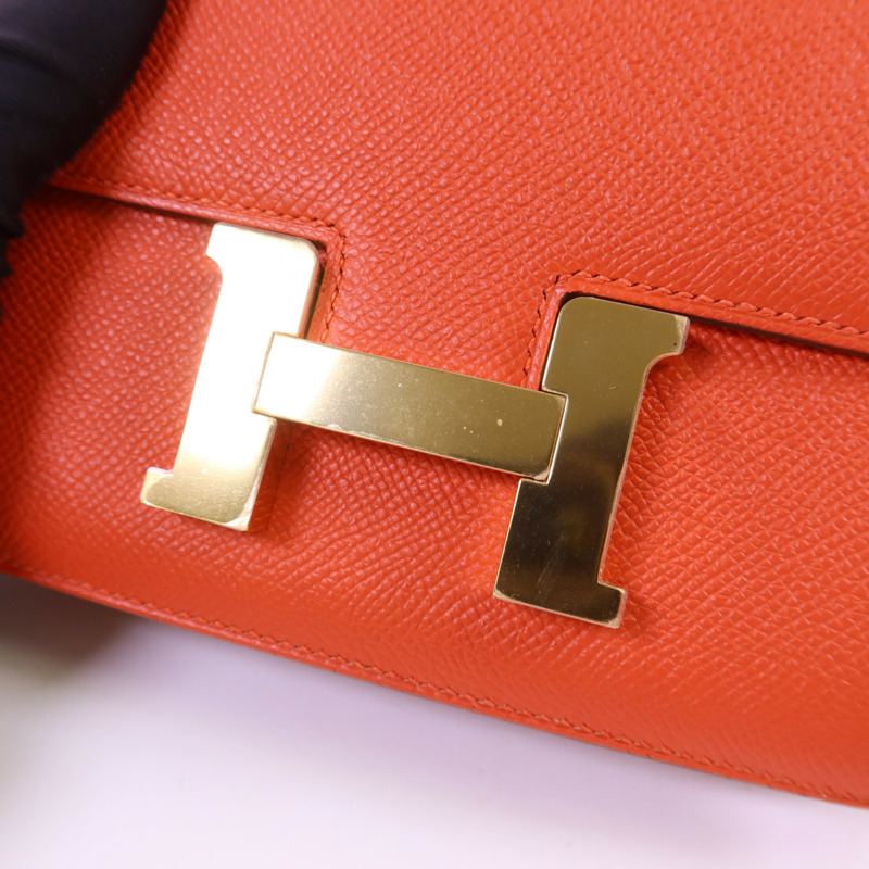 HERMES Epsom皮革Constance Mini金扣肩背袋-11