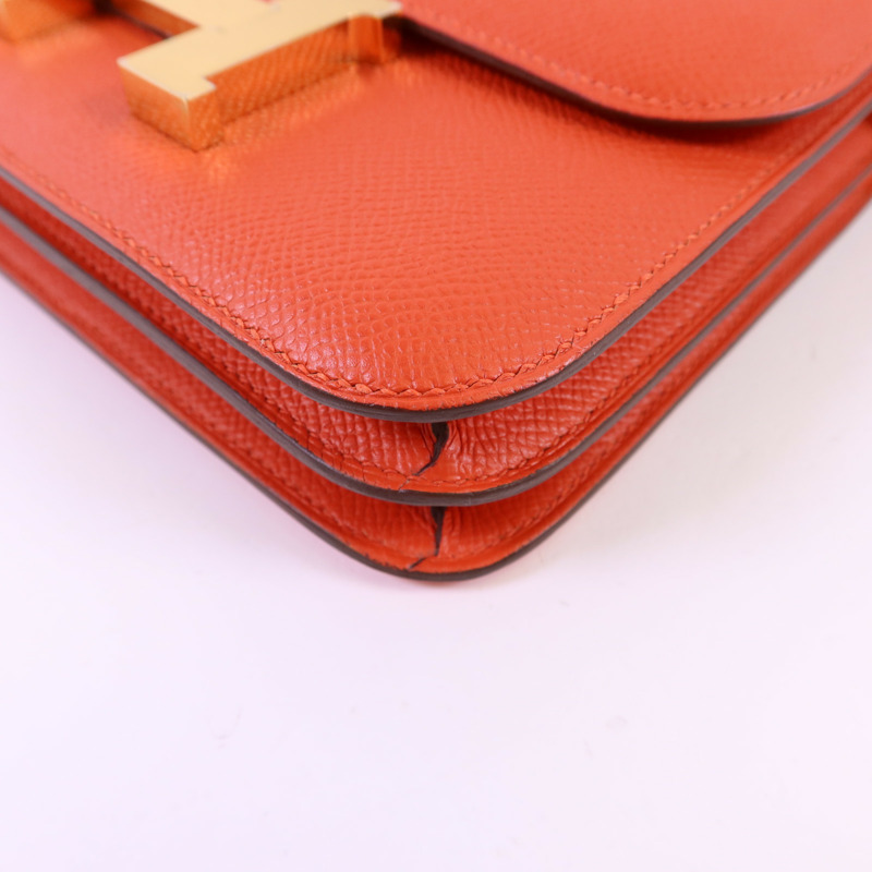 HERMES Epsom皮革Constance Mini金扣肩背袋-12