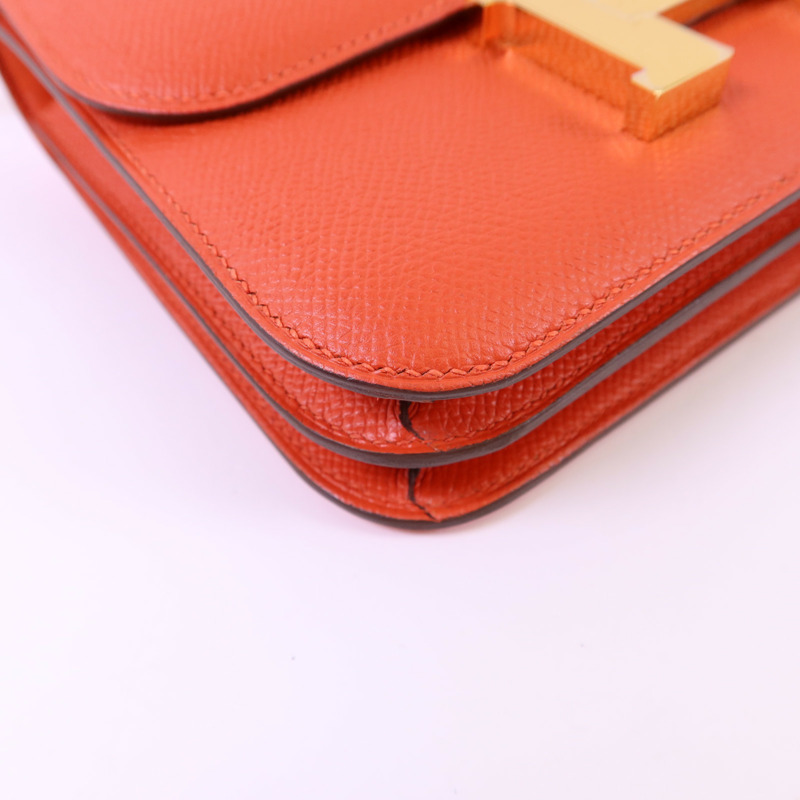 HERMES Epsom皮革Constance Mini金扣肩背袋-13