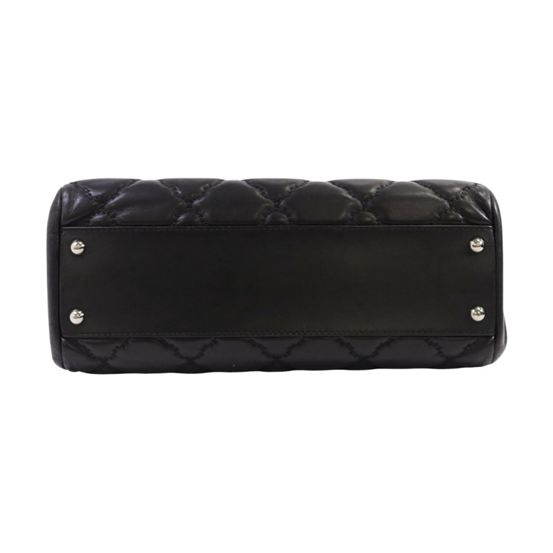 CHANEL 牛皮皮革Chain Shoulder銀扣鏈帶肩背袋-3