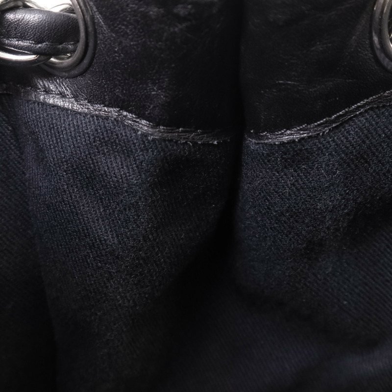 CHANEL 牛皮皮革Chain Shoulder銀扣鏈帶肩背袋-20