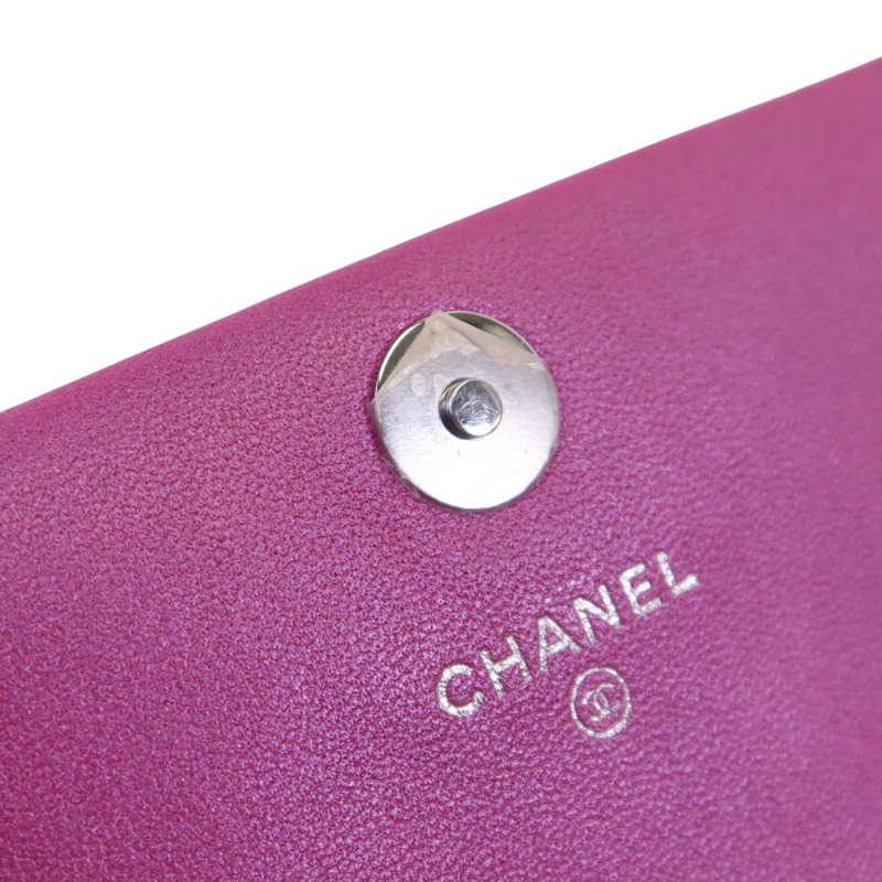 CHANEL 山羊皮革Chain Shoulder銀扣鏈帶肩背袋-14