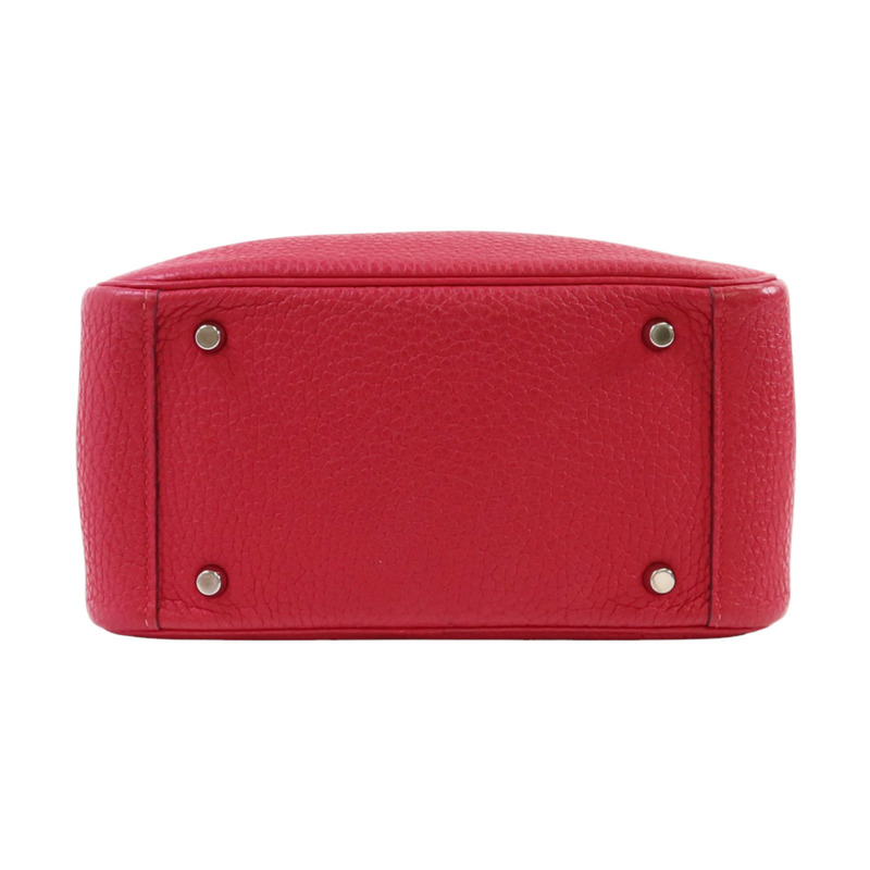 HERMES Togo皮革Mini Lindy銀扣肩背袋-3
