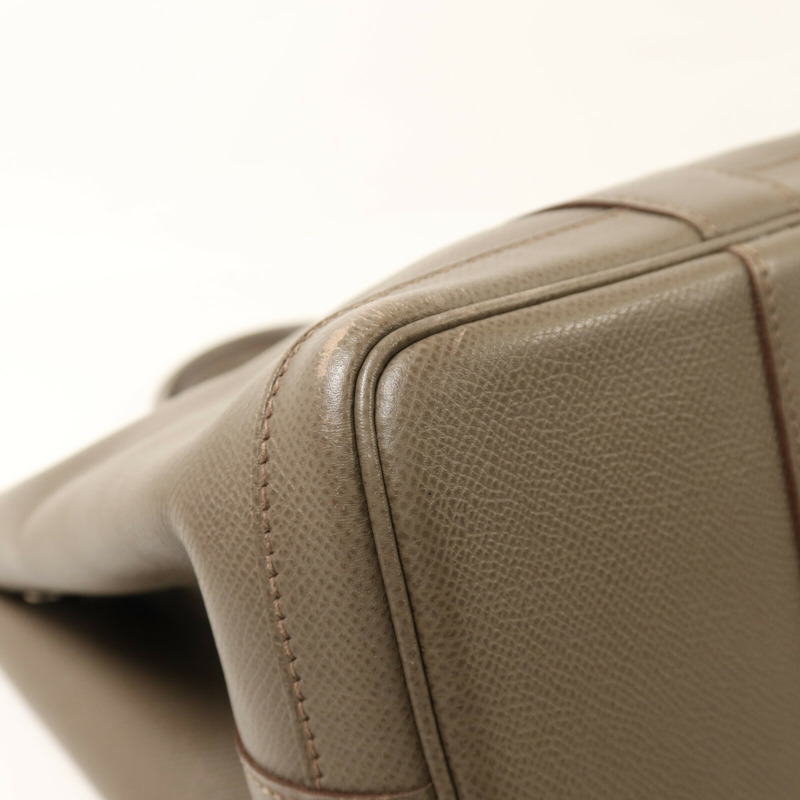 HERMES Epsom皮革Garden Party TPM銀扣手挽袋Etain-10