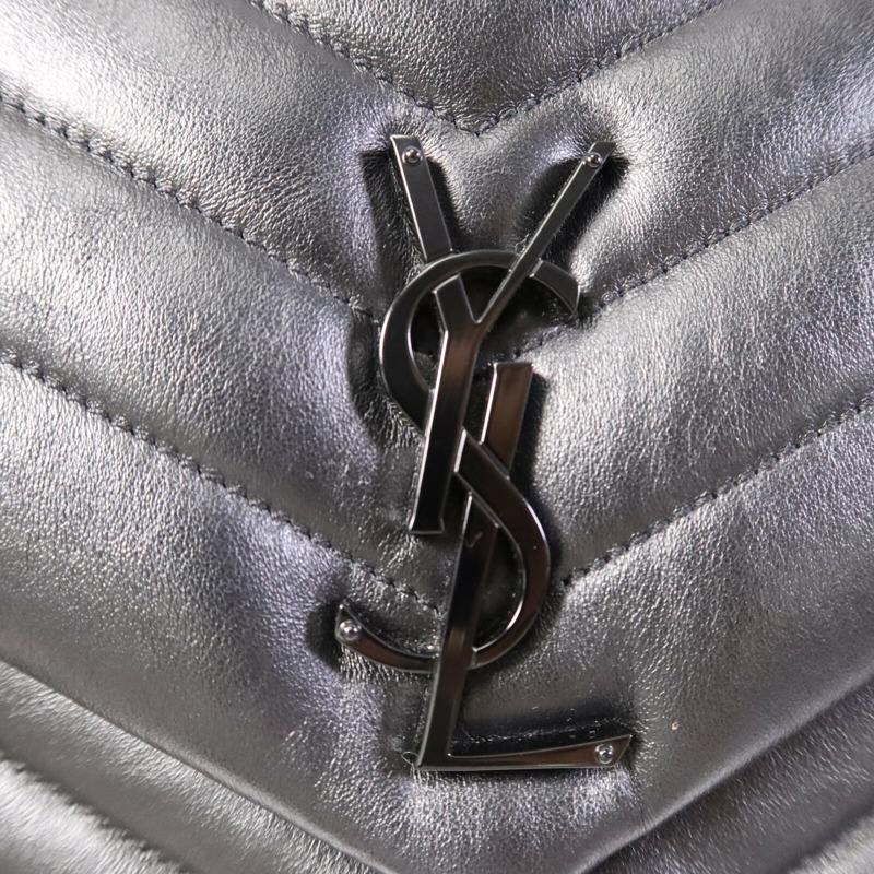 SAINT LAURENT 牛皮皮革LouLou Medium鏈帶肩背袋-6