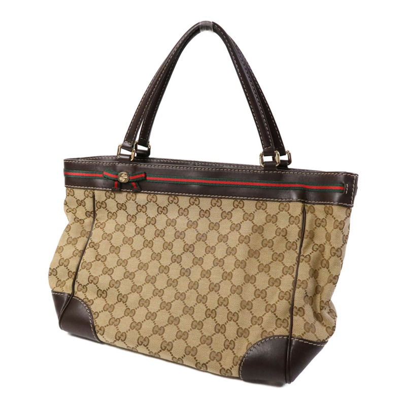 GUCCI 帆布Tote Bag金扣手挽袋-2