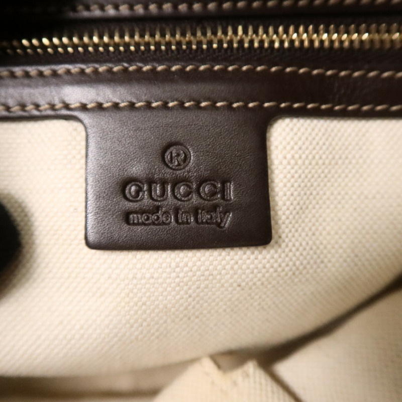 GUCCI 帆布Tote Bag金扣手挽袋-5