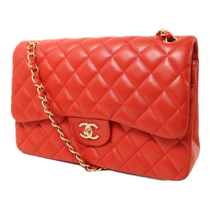 CHANEL 羊皮皮革Large Classic金扣鏈帶肩背袋-2