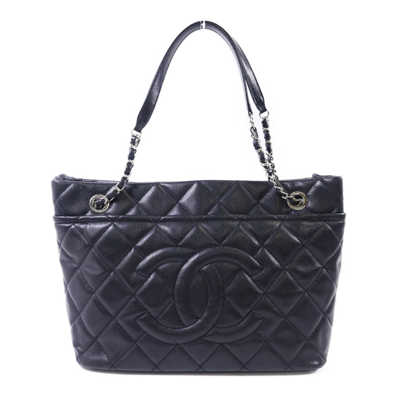 CHANEL 牛皮皮革Shoulder Bag銀扣鏈帶肩背袋-0