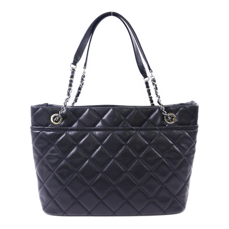 CHANEL 牛皮皮革Shoulder Bag銀扣鏈帶肩背袋-1